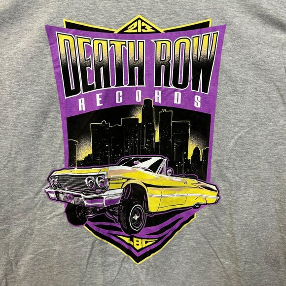 Death Row Records 213 LBC Skyline Low Rider Hip Hop Tee XL - Picture 2 of 5